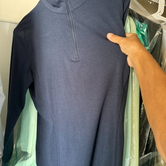 Tasc Performance Recess Quarter Zip NWOT MEDIUM Classic Navy - Picture 9 of 13